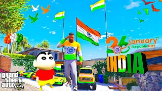 Franklin & Shinchan Celebrating Republic Day & Another Country Thief’s Steals Our Indian Cars GTA 5