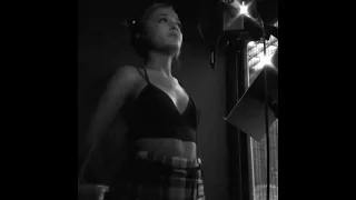 Ariana Grande “No Tears Left To Cry” behind the scenes in the studio
