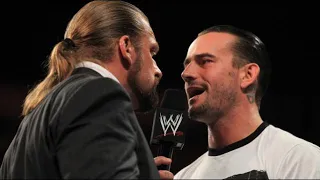 CM Punk and Triple H exchange words before Night of Champions: Raw, Sept. 12, 2011