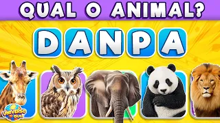 Adivinhe os ANIMAIS pelas LETRAS Embaralhadas 🐼 Tente Adivinhar os Nomes dos Animais