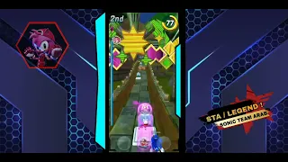 sonic forces speed battle: slugger sonic vs all star amy party match