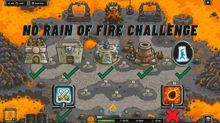 No Rain of Fire Challenge - Kingdom Rush Elite Level Pandemonium - Veteran Difficulty