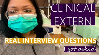 REAL Interview Questions I got asked - Clinical Extern Position at a Children's Hospital in Canada