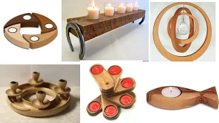 Unique wooden light candle holders ideas / Handcrafted wooden candle holder/ Woodworking Projects