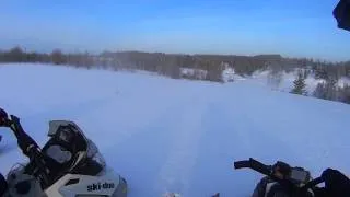 Покатушки на снегоходах.  Нескучный weekend.  Гостевой дом Урга в нижегородской области. Часть1