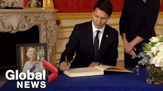 Queen Elizabeth death: Trudeau signs book of condolences