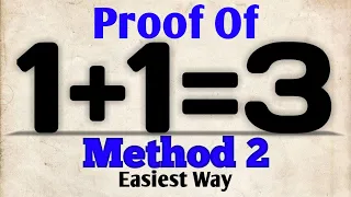 Proof of 1+1=3 || How To Proof 1+1=3 😎 || [2nd Method] || Math Puzzle || Titli Experiment ||