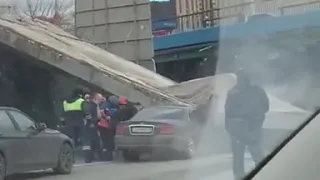 Обвал моста. На Рублево-Успенском шоссе произошло обрушение бетонного сооружения