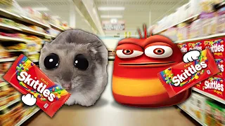 Oi Oi Oi Red Larva and Sad Hamster wants some Skittles | Skittles Meme