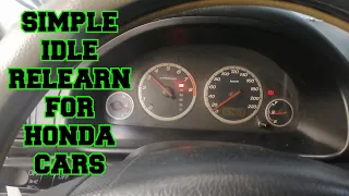 HONDA CARS IDLE RELEARN - No OBD tool Needed