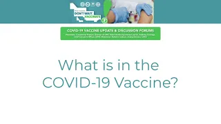 COVID-19 VACCINE UPDATE & DISCUSSION FORUM 1/11/21