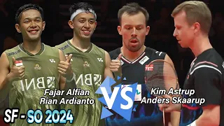 Fajar Alfian/Rian Ardianto vs Kim Astrup/Anders Skaarup Rasmussen || SF Singapore Open 2024