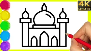 How to draw Taj Mahal easy step by step drawing / Easy way tajmahal drawing step by step in easy way