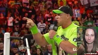 WWE Raw 7/28/14 John Cena Gets SERIOUS with Heyman about LESNAR Live Commentary