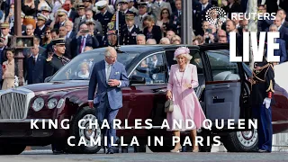 LIVE: Britain's King Charles and Queen Camilla meet young people in France