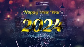 Happy new year 2024 | New year countdown animation after effects tutorial | New year motion graphics