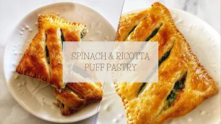 Quick Spinach and Ricotta Puff Pastry - Packed Lunch/ Make Ahead Recipes