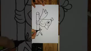 How to turn Letter "B" into a Cartoon | BIRD !