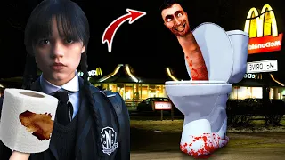 bestelle niemals mit WEDNESDAY ADDAMS ein SKIBIDI TOILET HAPPY MEAL um 3 UHR nachts!!  KAMBERG TV