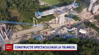 Viaductul Tălmăcel de pe autostrada Sibiu-Pitești este unic în România datorită tehnologiei folosite