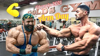 Killer Arm Workout 🔥Andrei Deiu and Hadi Chopin (FST7) witht Hany Rambod for Olympia 2021