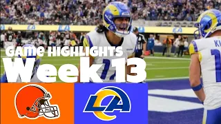 Cleveland browns versus Los Angeles Rams 2023 week 13 game highlights