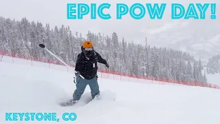 Epic Snowboarding Powder Day at Keystone Ski Resort, CO (It was almost TOO cold for the GoPros)