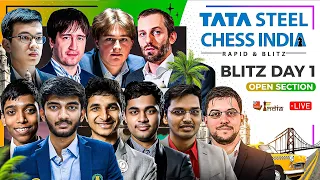 Tata Steel Chess India Blitz 2023 Day 1 | ft. Pragg, Gukesh, Vidit, Arjun, Hari