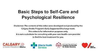 Basic Steps to Self-Care and Psychological Resilience