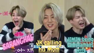 JK calling his MOM and his MOM saying 'saranghae' to JIMIN💓 and more hilarious moments RUN BTS 137