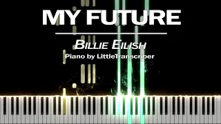 Billie Eilish - my future (Piano Cover) Tutorial by LittleTranscriber