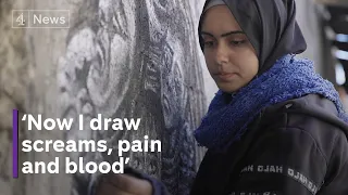 Palestinian artist paints Gaza's loss