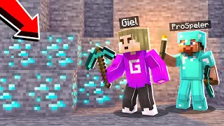 EERSTE DIAMONDS GEVONDEN Met PRO SPELER! (Minecraft Survival)