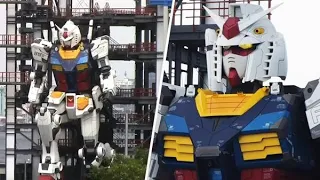 Giant Gundam Robot Walks In Japan