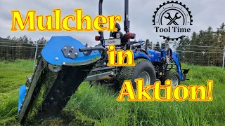 China Mulcher in Aktion! AGL 125 Flail Mower, Kleintraktor Solis 26 Hst, erster großer Einsatz