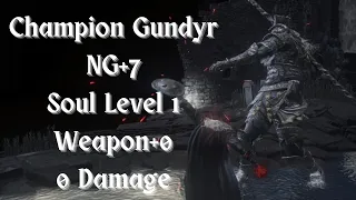 Champion Gundyr NG+7 | SL1 Weapon+0, 0 Damage (Parry Version) | Dark Souls 3
