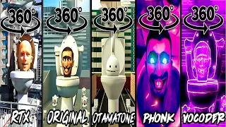 360º VR Skibidi toilet ORIGINAL vs RTX vs Otamatone vs Vocoder vs Phonk Toilet