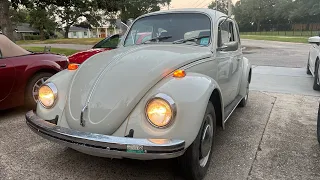 1969 Volkswagen Beetle startup and tour