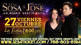 SARA SOSA Y MANUEL JOSÉ EN LA SCALA MIAMI. 27 OCTUBRE 2023.