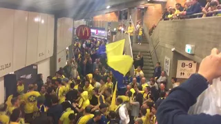 Maccabi Tel-Aviv fans are having fun before the home game vs CSKA Moscow