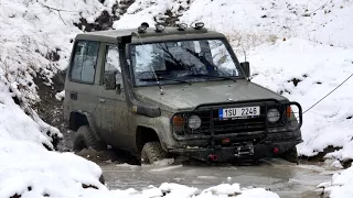 4K 4x4 offroad Toyota Land cruiser LJ70 2,4 in Kavoň polygon 17.02.2018.