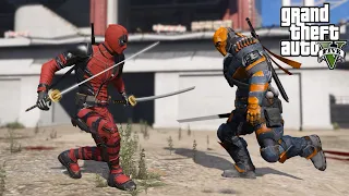 GTA V - DEADPOOL VS DEATHSTROKE - MARVEL VS DC