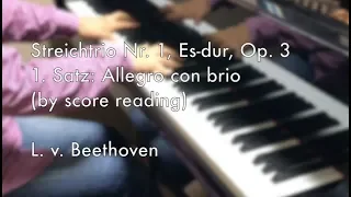 L. v. Beethoven, Streichtrio Nr. 1, Es-dur, Op. 3, 1. Satz: Allegro con brio (by score reading)