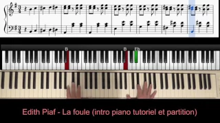 Edith Piaf - La foule (intro piano tutoriel)