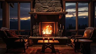 Tranquil Fireplace Ambience - Cozy Cabin with Stunning Mountain Views | Resting Area