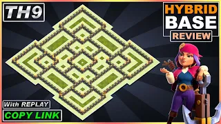 NEW BEST!! TH9 Base with Replay 2021 | COC TH9 Farming/Trophy/Hybrid base Copy link | Clash of Clans