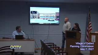 Village of Oxford Planning Commission 5/7/2024