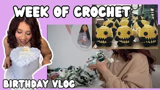 Week of Crochet ✨ Market prep vlog ! Crochet With me 💕 Birthday Vlog💌🥳