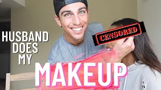 MY HUSBAND DOES MY MAKEUP...HOW'D HE DO? 😳