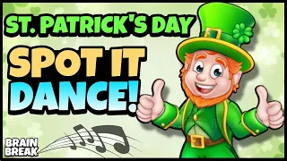 St. Patrick's Day Spot It & Dance | Brain Break | Freeze Dance | Just Dance